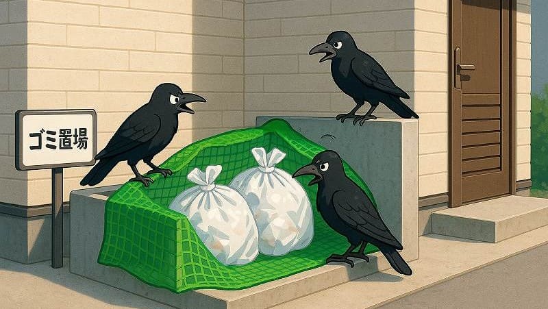 家庭菜園カラス対策