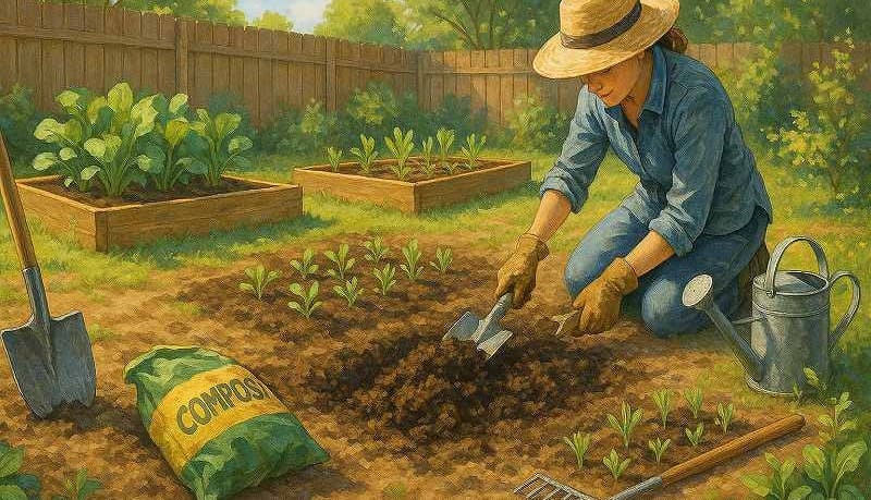 家庭菜園土作り