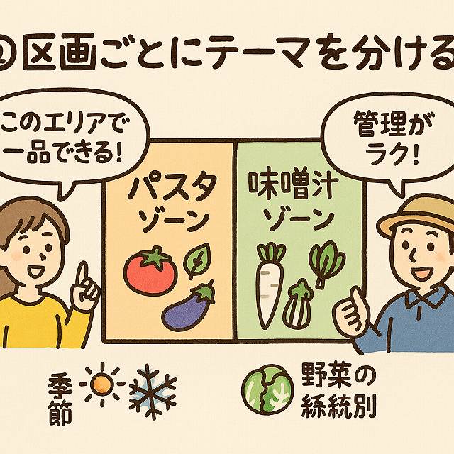 区画ごとにテーマを分ける