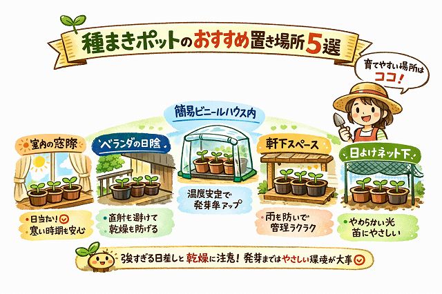 種まきポットのおすすめ置き場所5選