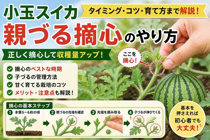 小玉すいかの摘心