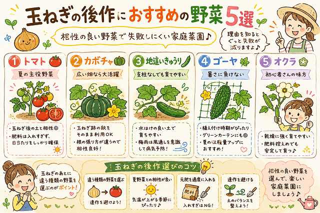 玉ねぎの後作におすすめの野菜5選