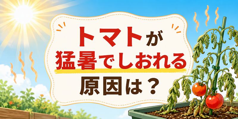 トマトが猛暑でしおれる原因は