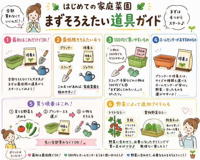 家庭菜園を始めるならまず知りたい必要な道具一覧